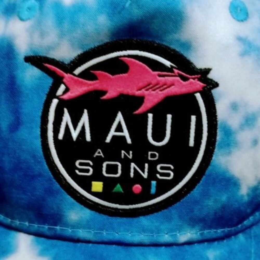 Snapback Trucker Hat Multi One Size Mesh Back Tie Dye Maui and Sons